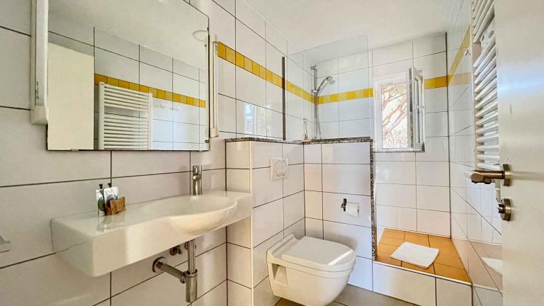 Bathroom with Shower in Type-4 Apartment for four adult guests